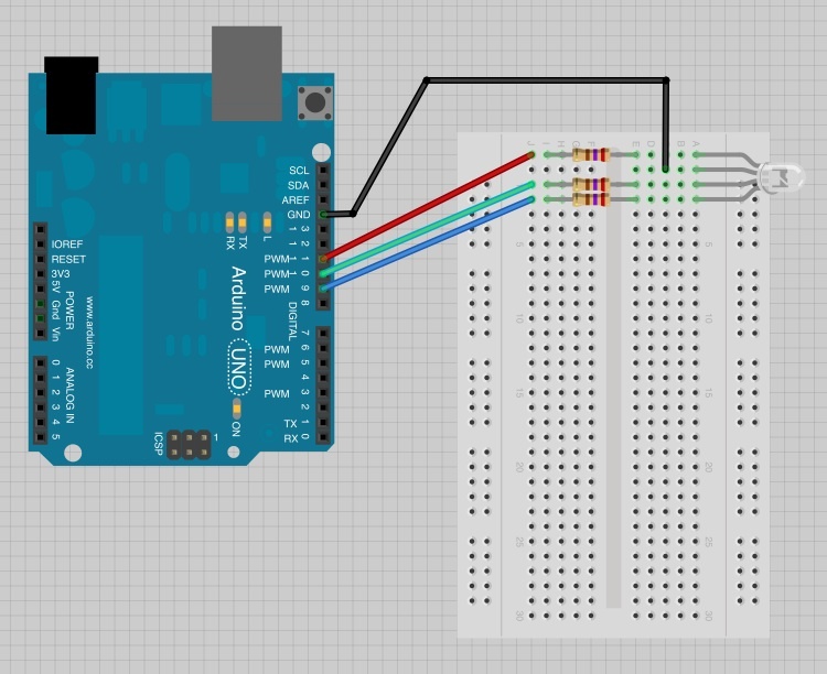 Rgb Led With Arduino 101 Oscar Liang 0381