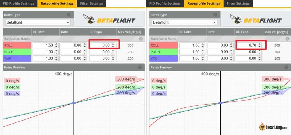 Betaflight Rc Expo Curve Slope Center Stick Sensitivity