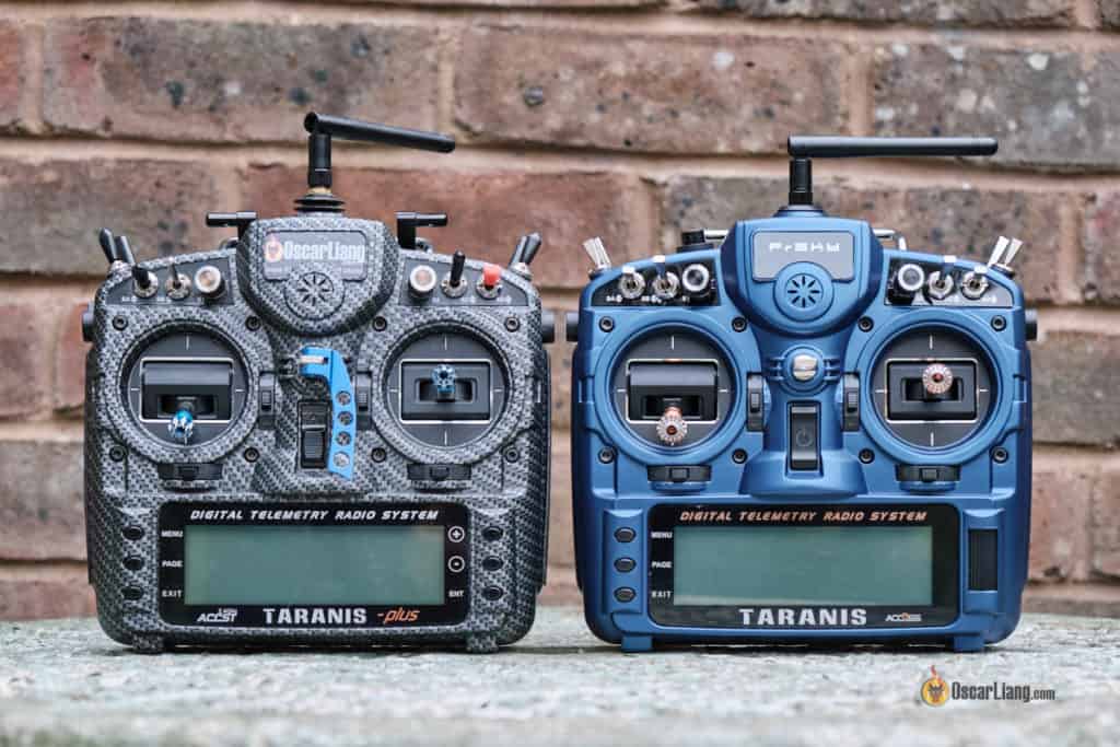 Old Taranis X9D+ sitting side by side with the new Taranis X9D+ 2019