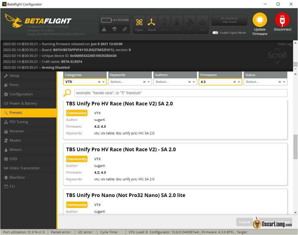 Disable vtx control betaflight что это