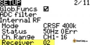 Expresslrs Model Match Radio Model Setup Receiver Id Internal External Rf