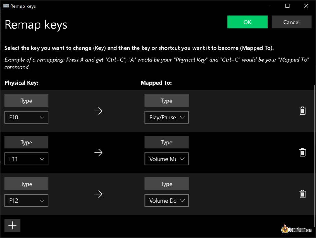 Microsoft Powertoys Remap Keys F11 F12 Volume