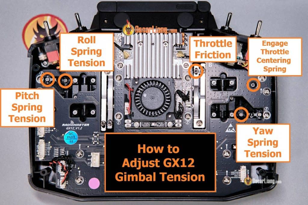 Radiomaster Gx12 Radio Transmitter Remote Gimbal Spring Tension Adjust