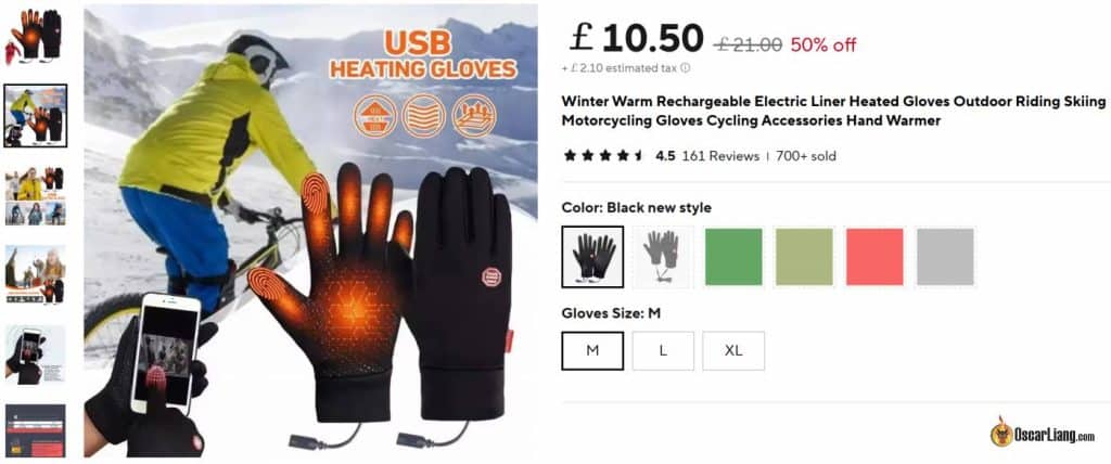 Electric Heated Gloves Battery Powered