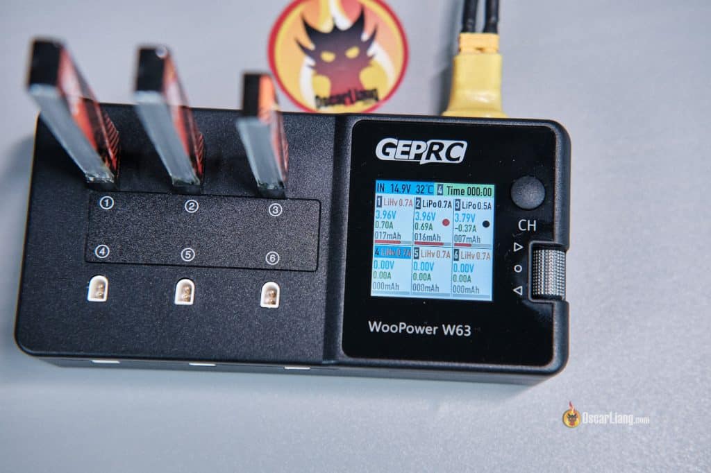 Geprc Woopower W63 1s Charger Display Interface