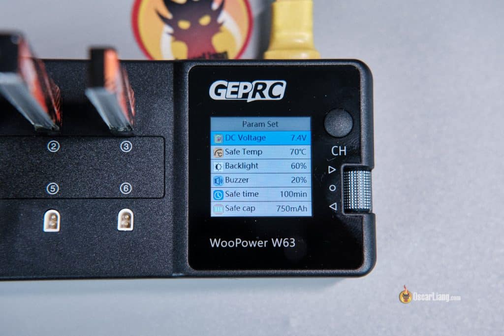 Geprc Woopower W63 1s Charger System Menu Settings