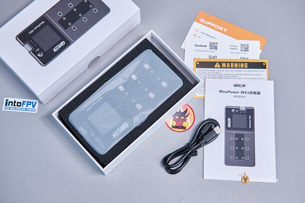 Geprc Woopower W63 1s Charger Unbox Accessories