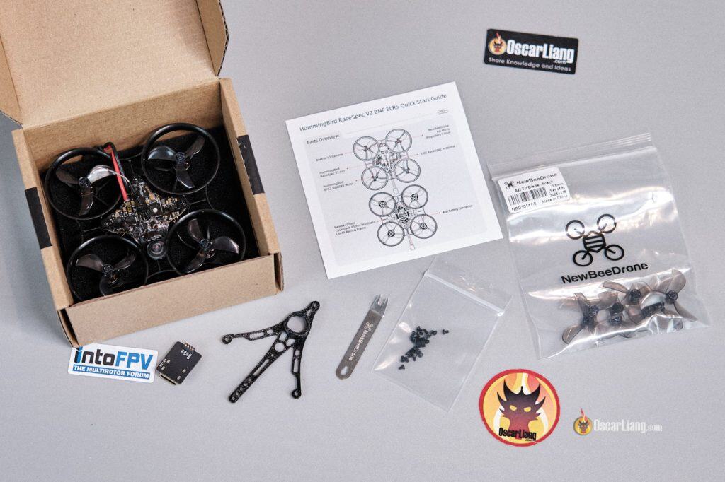 Newbeedrone Hummingbird Racespec V2 Tiny Whoop Unbox Accessories