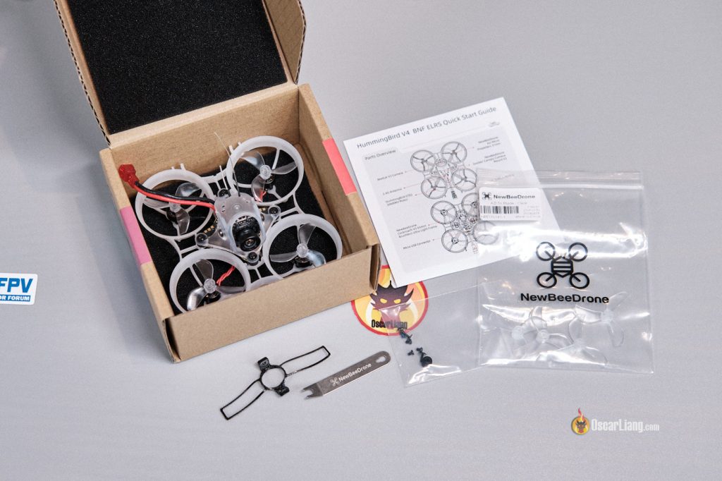 Newbeedrone Hummingbird V4 Tiny Whoop Unbox Accessories