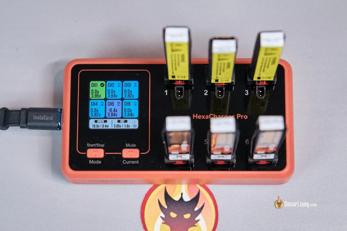Betafpv Hexacharger 1s Lipo Lihv Battery Charger Display Screen Status Modes Color